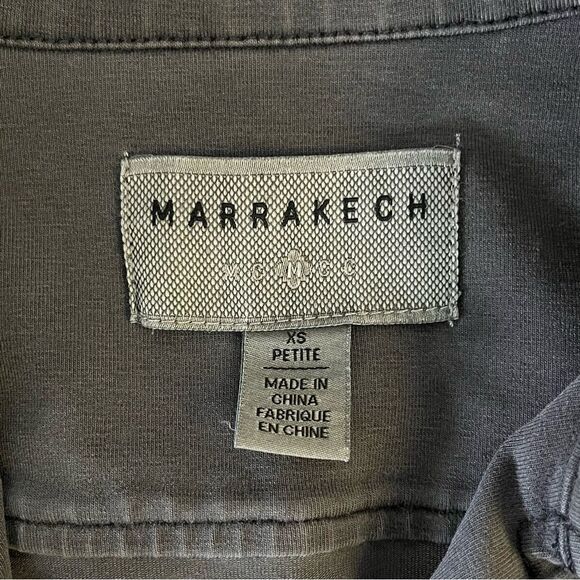 Marrakech Anthropologie Moto Jacket XS Petite Belted Pockets Stretch Fader Gray - Picture 7 of 10